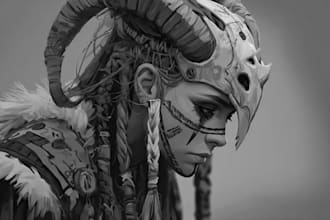 fantasy character fantasy character art in unique style