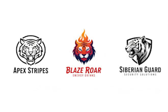 design animal mascot, wolf, tiger, eagle, bear, fox or lion logo