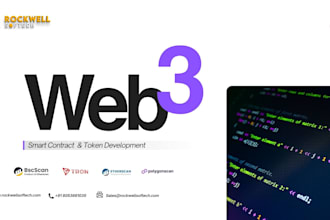 develop smart contracts for tokens, web3 dapps,dex platform