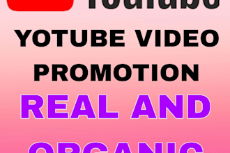 usa youtube video promotion real and organic ranking bost