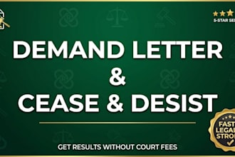write a professional demand letter or cease and desist