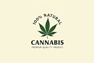 design high quality cannabis sign logo