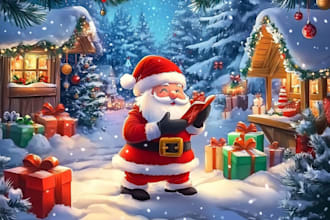 draw awesome cartoon caricature for gift, christmas