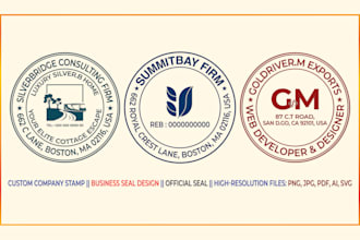 craft a professional company seal or official business stamp