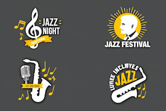 design high quality jazz music logo