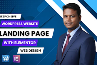 create a landing page and wordpress website with elementor pro