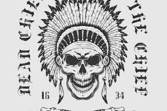 create an amazing spirit skull t shirt design