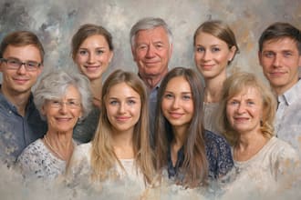 merge your photos into a realistic family portrait