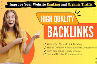 make high quality SEO backlinks to improve your web rankings