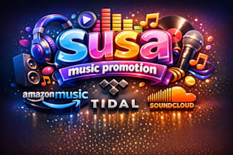 do usa music promotion, amazon music , tidal and soundcloud marketing