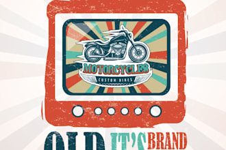 design a vintage retro t shirt logo