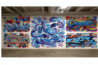create custom graffiti art designs murals and wall arts