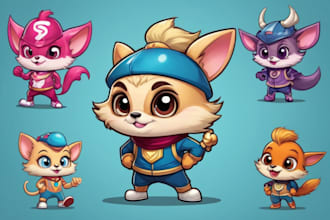 design a unique cartoon mascot logo