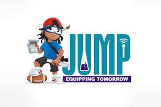 design mascot cartoon logo for jump institute