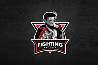 make a fighting logo for a business specialises in t shirts