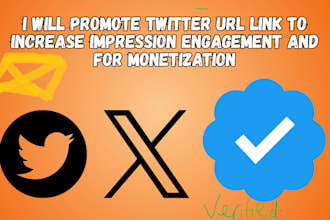 promote twitter URL link to grow impression engagement and for monetization