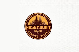 do super earthy logo for campground in the pocono mountains