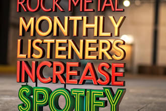 do rock metal monthly listeners and increase spotify monthly listeners