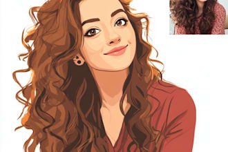 create simple cartoon portrait