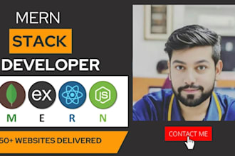 develop mern stack web as mern stack developer, full stack developer