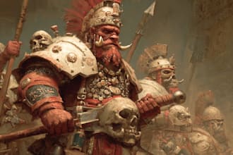 create epic warhammer 40k character art