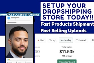 upload products via autods zendrop cjdropshipping to shopify store with design