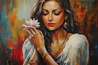 create a digital oil painting portrait from your photo