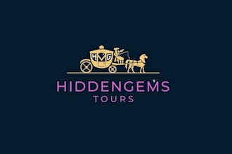 design premium hidden gems tours logo