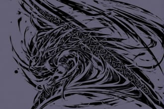 make a personalized tribal tattoo illustration