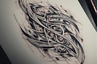 design traditional or modern tribal tattoo art