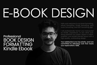 design professional ebook, kindle ebook, and print  book