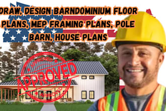 draw, design barndominium floor plans, mep framing plans, pole barn, house plans