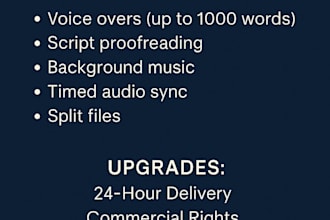 give voiceover for a video content