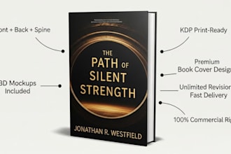 design a stunning book cover for KDP and print