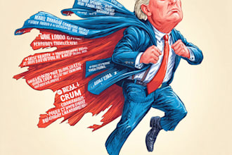 create a political cartoon art