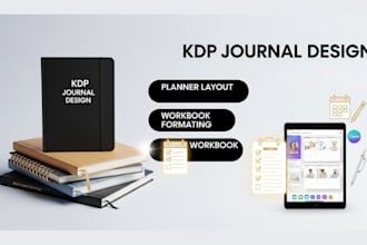 do kdp journal design, workbook, planner dairy, digital planner, format notebook