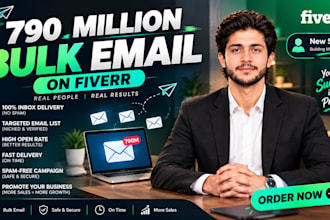send 790 million bulk emails, email blast and email marketing campaign to inbox