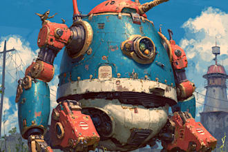 create custom mecha robot art