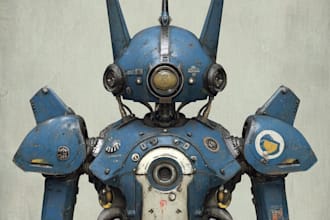 draw custom mecha or robotic illustration
