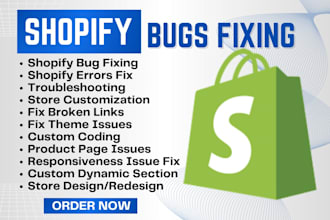 do shopify custom coding fix shopify bug fix theme issues shopify store expert