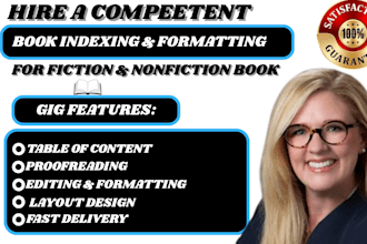 create clickable table of content, index, fix page numbering, book formatting