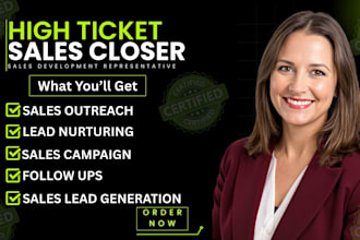 be your sales closer sales rep to close deals appointment setter cold calling