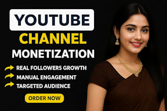 do complete youtube channel promotion for monetization