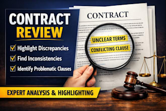 review and highlight important clauses in your contract or legal document