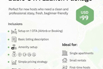set up and launch your hotel or vacation rental on all major booking channels