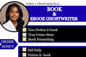be fiction, non fiction ghostwriter, ebook writer, romance erotic movie script