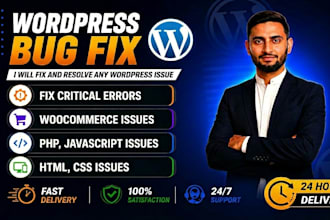 fix wordpress and woocommerce errors, bug fix, css issues, and website problems