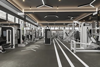 reform 3d sport gym interior,fitness center,pilates studios,yoga room,cardio gym