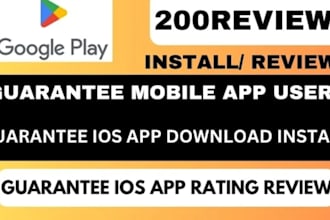 andriod and ios app promotion gain app install review game promotion install