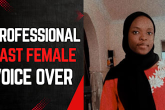 record a soothing and professional female voice over
